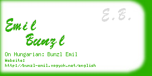 emil bunzl business card